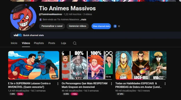YouTube VENDO CANAL DE ANIME MONETIZADO COM 3 VÍDEOS – OPORTUNIDADE ÚNICA. com — à venda